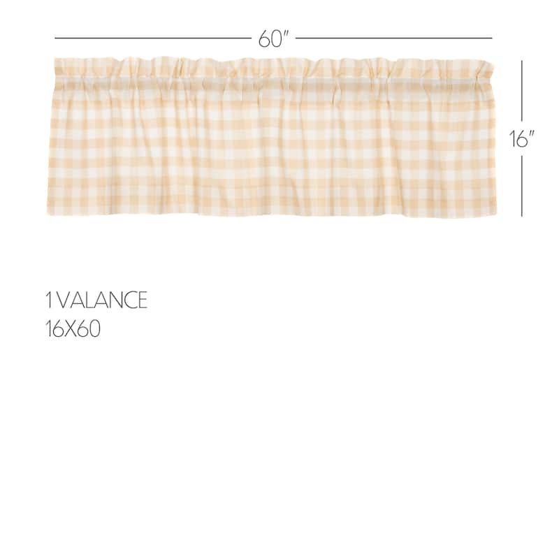 Tartan Red Plaid Valance - 16x60