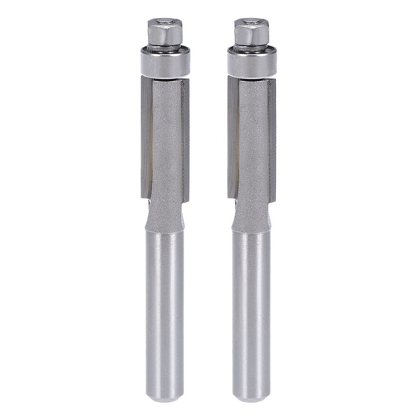 Router Bit 1/4" Shank 5/16" Dia Flush Trim Bit with Bearing 2 Flutes Carbide 2pc - 1/4x5/16" 2pcs