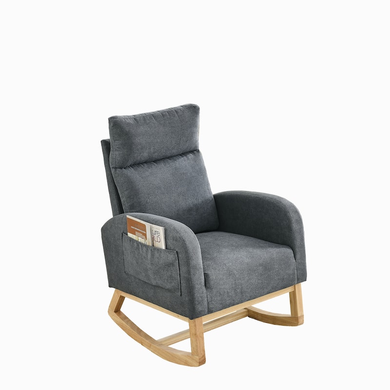 Accent Chair Rocking Chair - DARK GREY