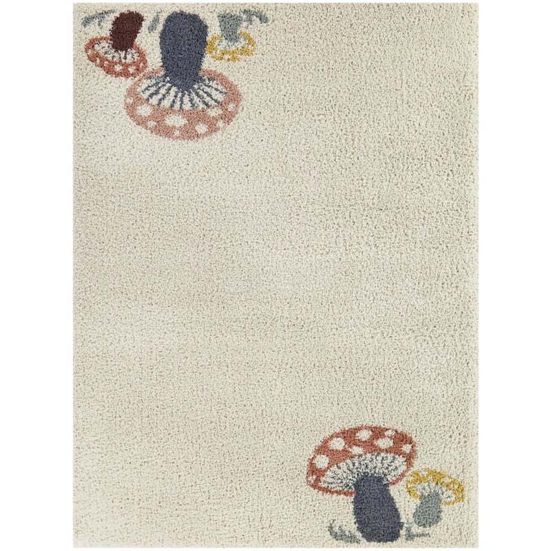 Mod-Tod Mushroom Kids Nature Shag Area Rug