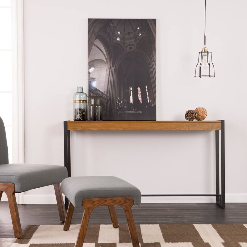 SEI Furniture Macen Modern Narrow Industrial Console Table