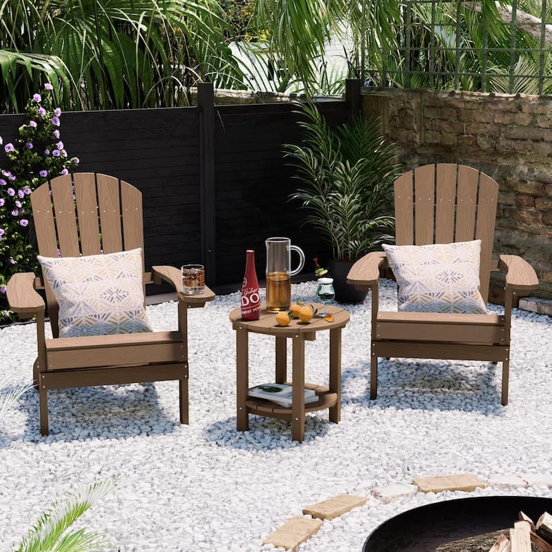 WINSOON All Weather HIPS Outdoor Side Table,Round Table
