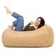 preview thumbnail 30 of 62, Jaxx 4' Lounger Bean Bag Chair Camel
