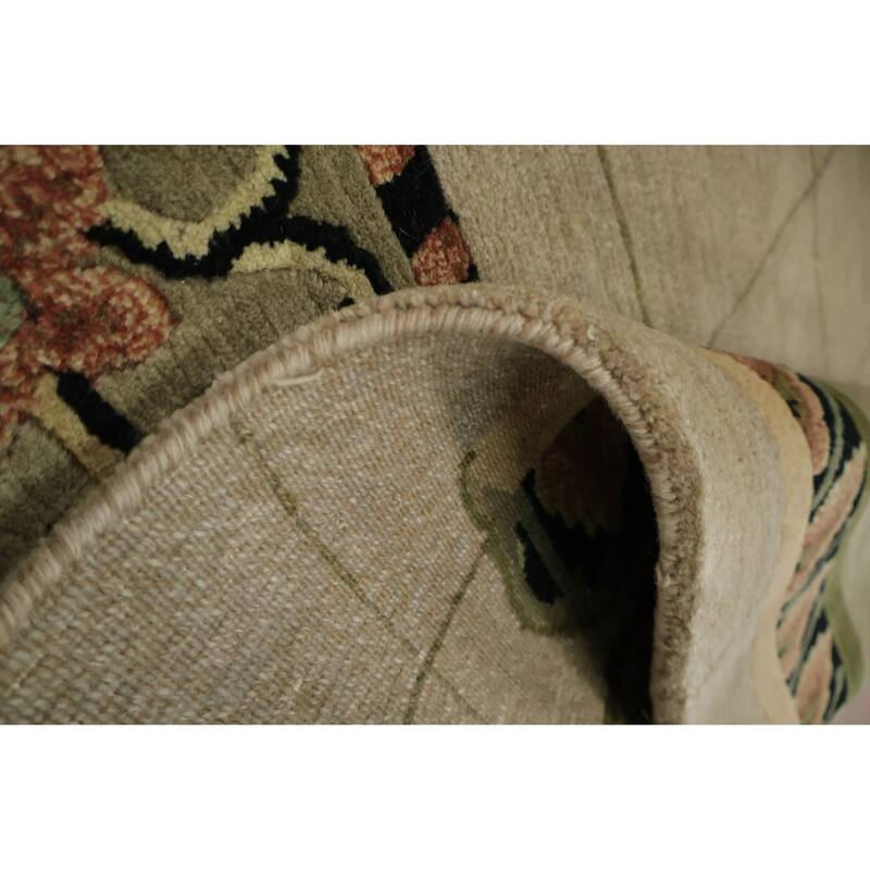 Hand Knotted Oriental 100% Wool Carpet Traditional Contemporary Beige & Ivories Art Deco Area Rug - 10' 0'' X 8' 0''