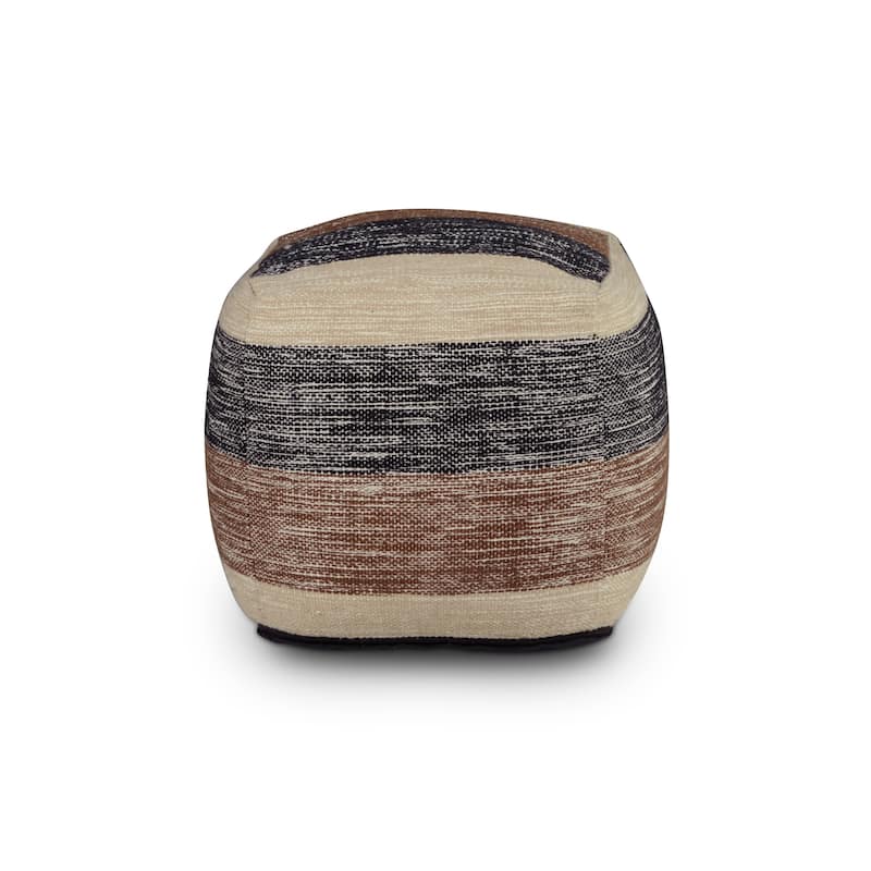 The Curated Nomad Jacona Handwoven Pouf