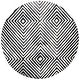 preview thumbnail 25 of 30, SAFAVIEH Handmade Ebony Dyrfinna Modern Wool Rug 6' Round - Black/Ivory - Round