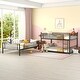 preview thumbnail 2 of 25, Industrial Charm Full-Full-Full Metal Triple Bed with Built-in Ladder