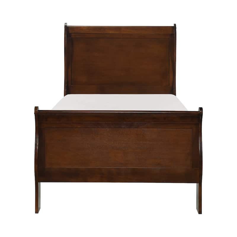 Monty Brown Cherry Sleigh Bed - Twin