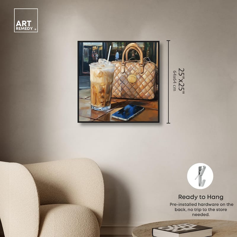 Out For Some Iced Coffee Canvas by Art Remedy