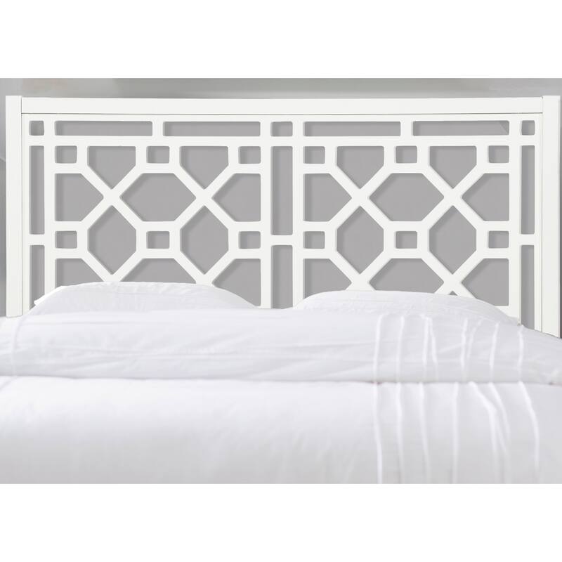 Classic Chippendale White Headboard for Queen/Full Bed