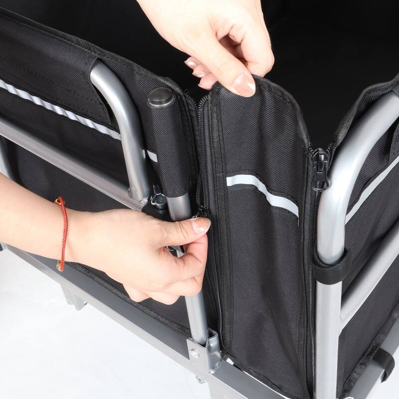 Bike Cargo Trailer, 110lbs Load Capacity, Heavy-Duty Bicycle Wagon Cart, Foldable Compact Storage, Featuring upgraded Fat tires