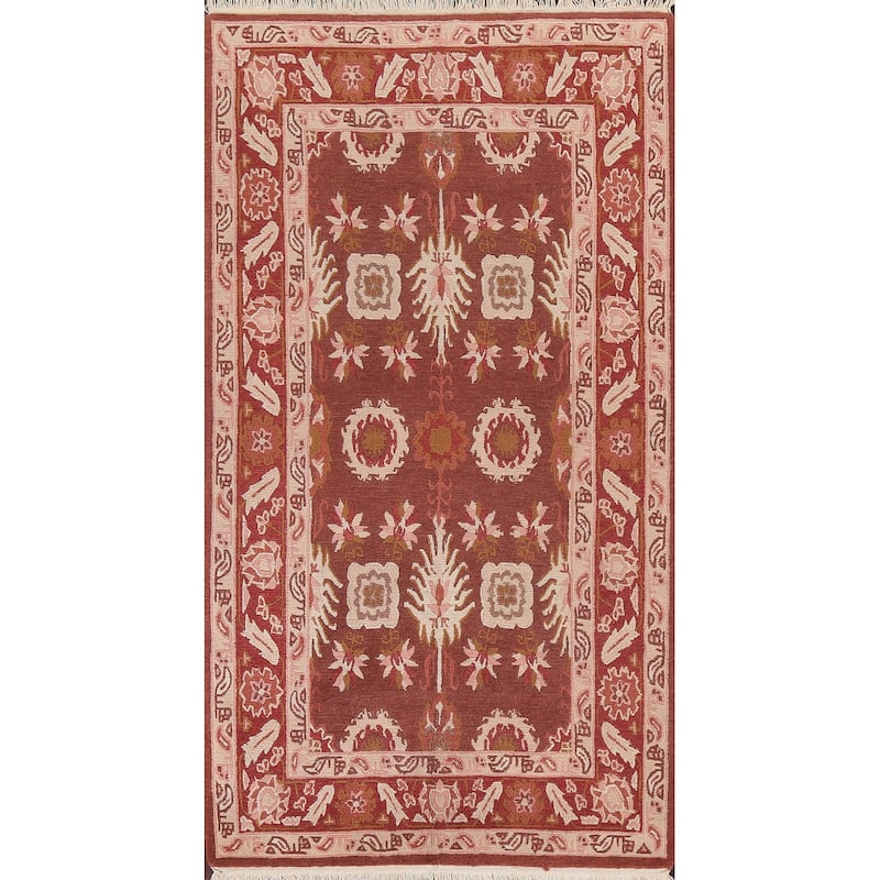 Nepalese Vegetable Dye Oriental Area Rug Hand-knotted Wool Carpet - 5'0" x 8'6"