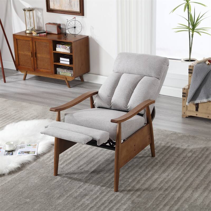 Modern Wood Frame Accent Chair Lounge Chair for Living Room