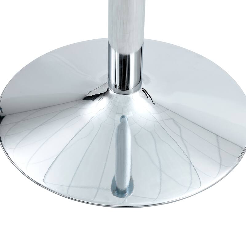 Diameter Glass Top And A Modern, Minimalist Round Dining Table With Metal Legs
