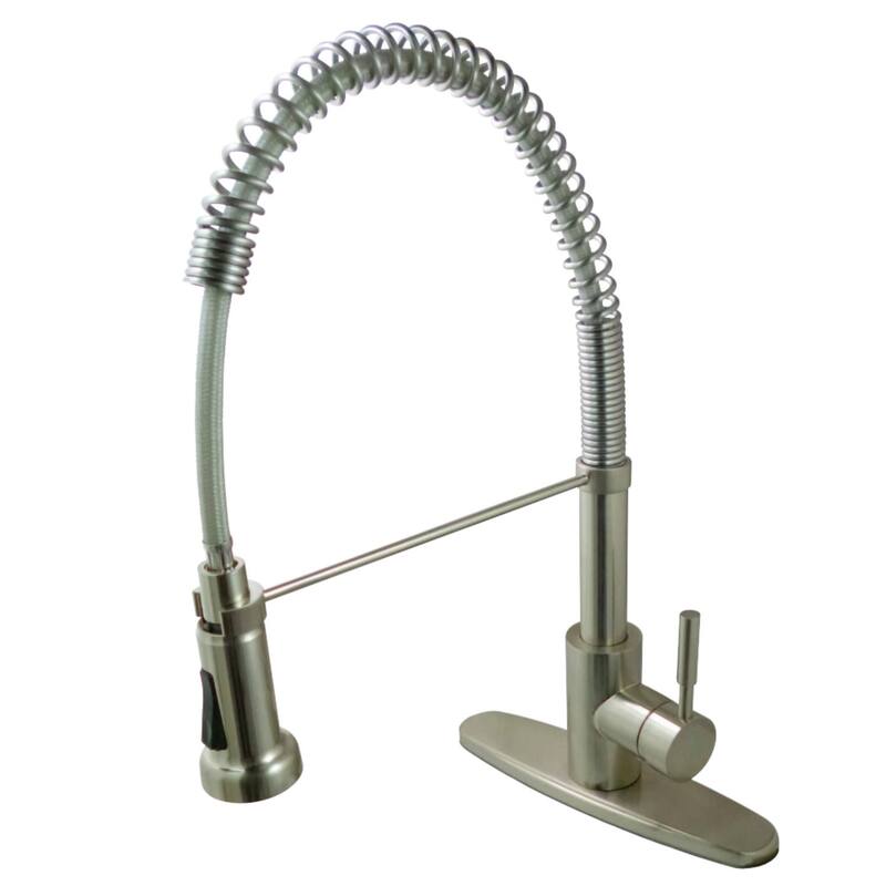 Kingston Brass Concord 1.8 GPM Standard Pull Down Kitchen Faucet - Brushed Nickel