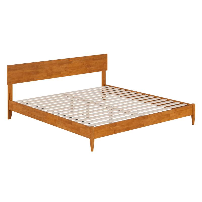 Aria Solid Wood Modern Low Profile Platform Bed