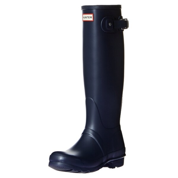 hunter navy rain boots