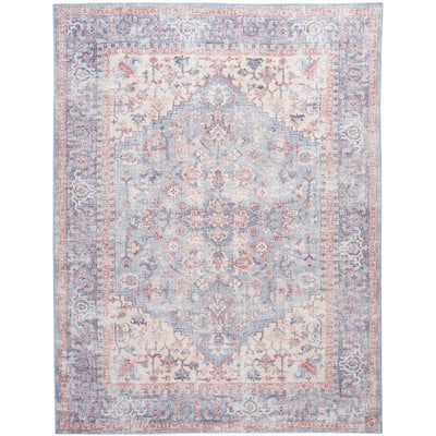 New Concept Washables Vintage Medallion Machine Washable Area Rug