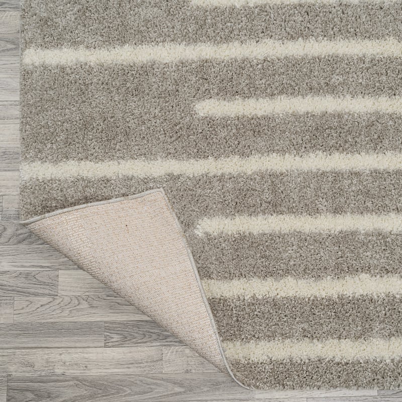 JONATHAN Y Cristo Berber Stripe Shag Area Rug