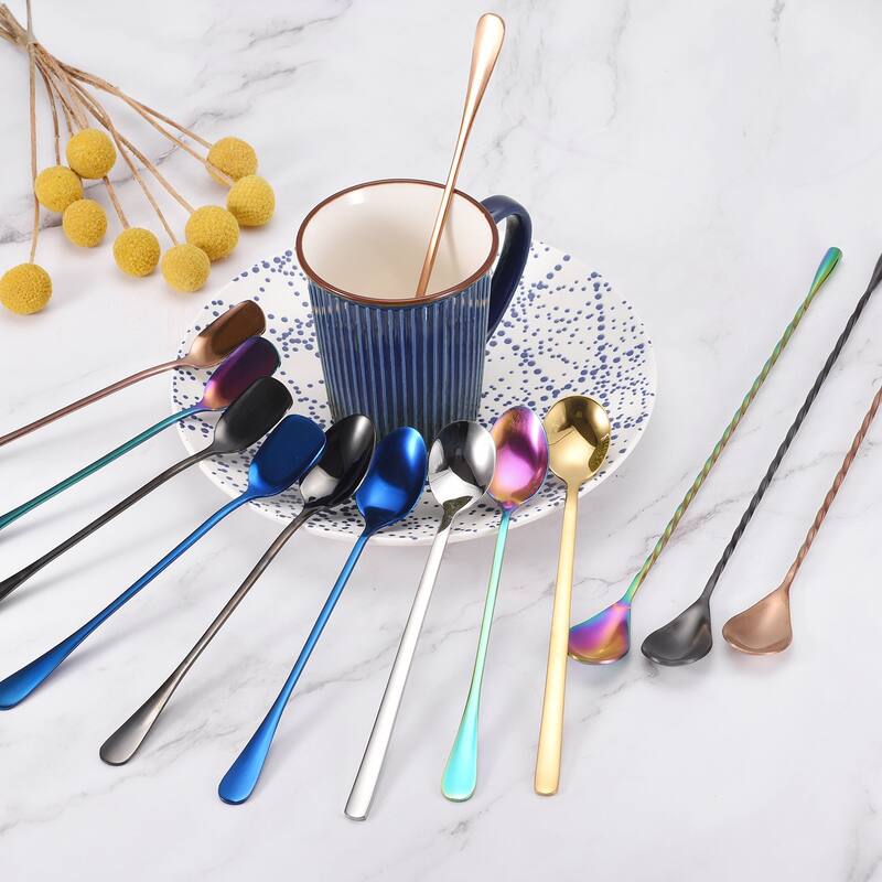 6 Pack Stainless Steel Ice Cream Spoons, 7.5-Inch Yogurt Spoons