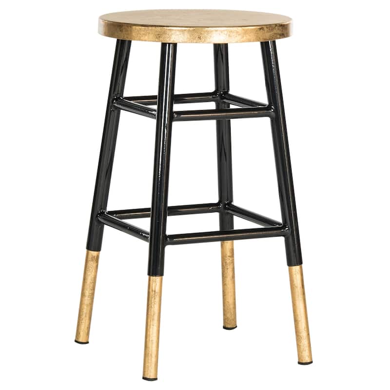 SAFAVIEH Celine 24-inch Navy/ Gold Counter Stool - 13.5" x 13.5" x 24" - 14Wx14Dx24H