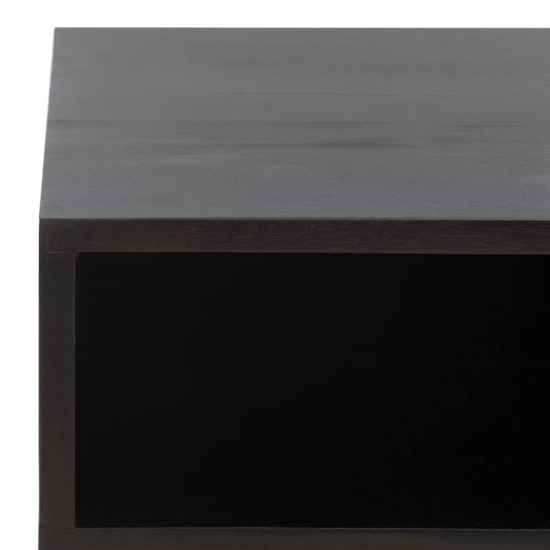 SAFAVIEH Boushra 1-Drawer 1-Shelf Coffee Table - 39 In. W x 21 In. D x 18 In. H - 39Wx21Dx18H - Black