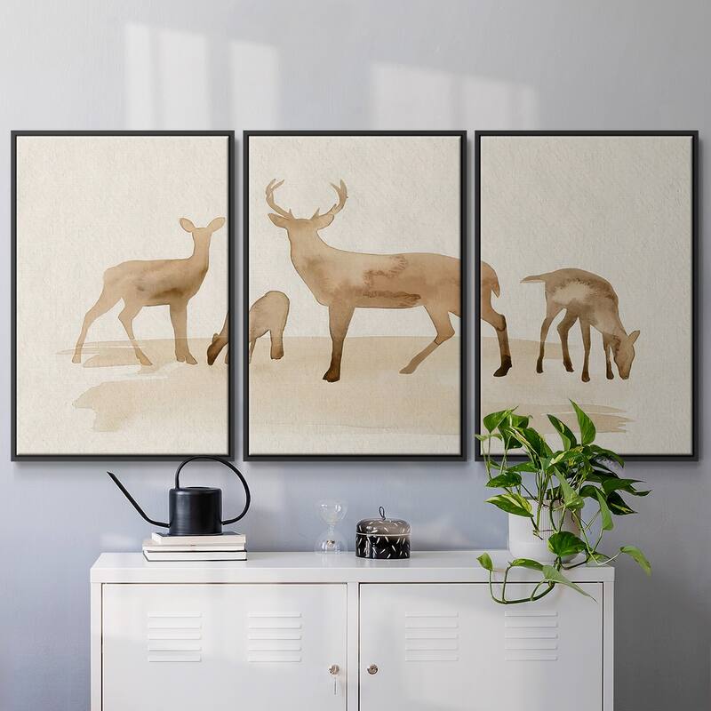 Whitetail Herd I - Multi Piece Framed Canvas