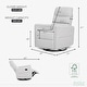 preview thumbnail 3 of 10, Evolur Peyton Manual Recline Glider with Full 360-Degree Swivel