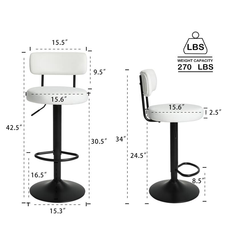 Modern Bar Stools Set of 2