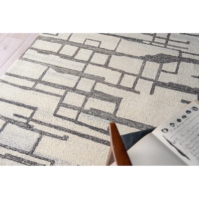 Exquisite Rugs Naturals Handmade Hand-tufted New Zealand Wool on Canvas Charcoal Area Rug