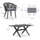 preview thumbnail 16 of 15, PURPLE LEAF Outdoor Dining Set with Patio Aluminium Dining Table and Wicker Rattan Chairs