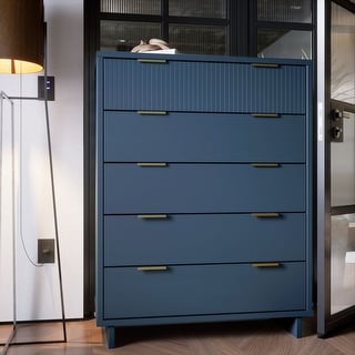 Manhattan Comfort Granville 45.27" Modern Tall 5 Drawer Dresser