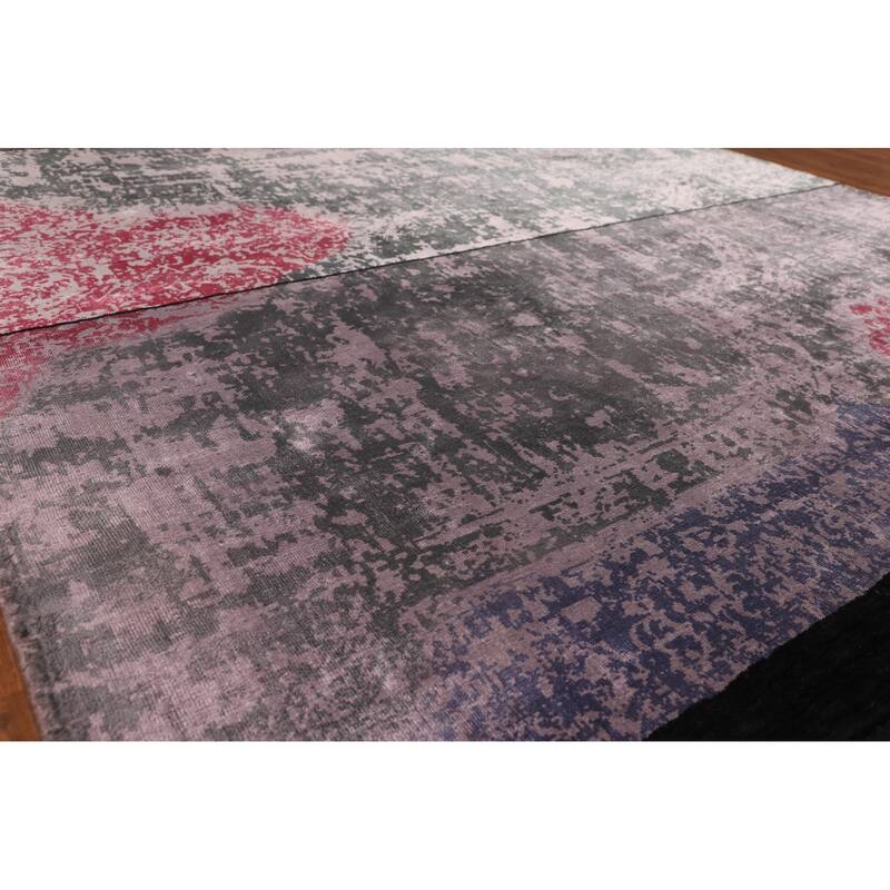 Contemporary Abstract Area Rug Handmade Modern Wool Carpet - 6'10" X 9'10"