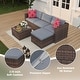 preview thumbnail 7 of 12, 5-Piece Patio Furniture Set, Weather Patio Set - PE Wicker