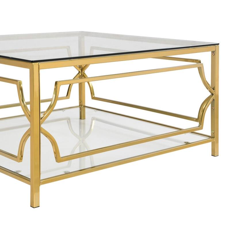Coffee Table Round Room Table, Stainless Steel Irregular Leg Tempered Glass Top