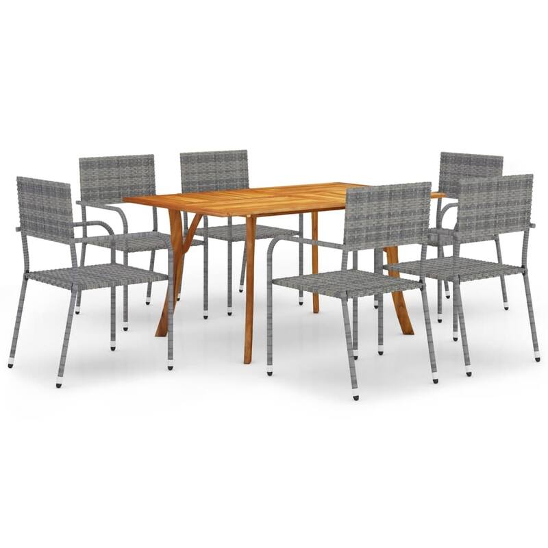 vidaXL Patio Lounge Set 8 Piece Sectional Sofa with Cushions Solid Wood Pine