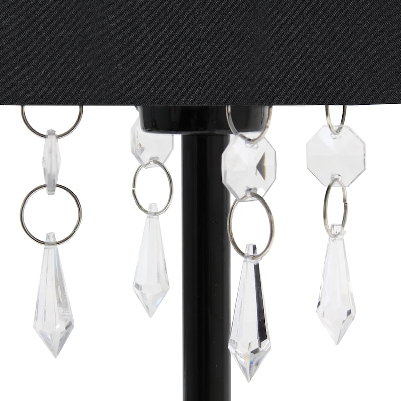Creekwood Home 17.25" Contemporary Crystal Droplet Table Lamp - 17.25