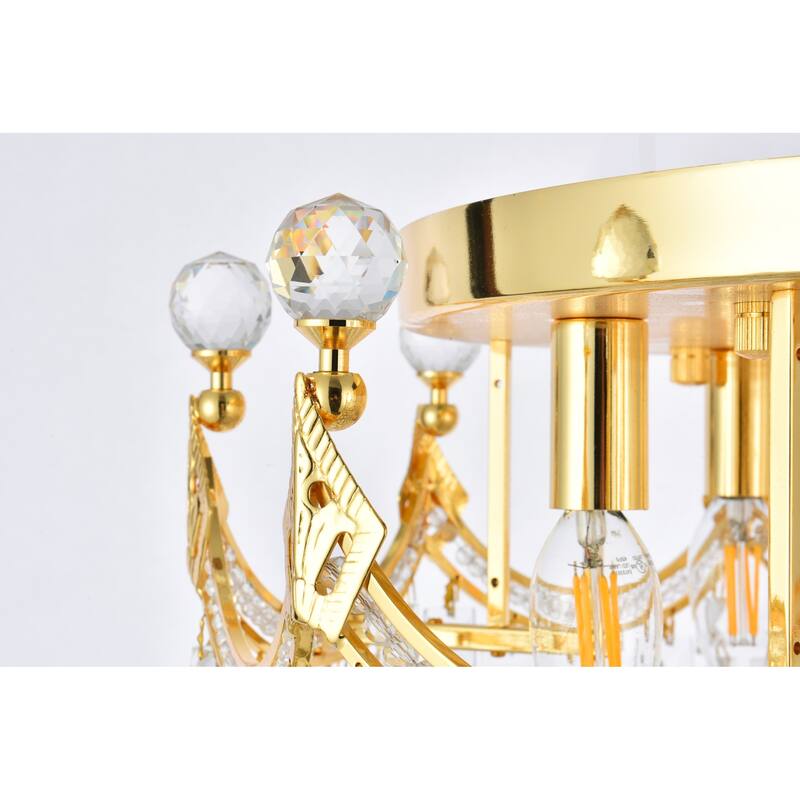 Elegant Lighting V8949F20/RC Corona 9 Light 20" Wide Semi-Flush