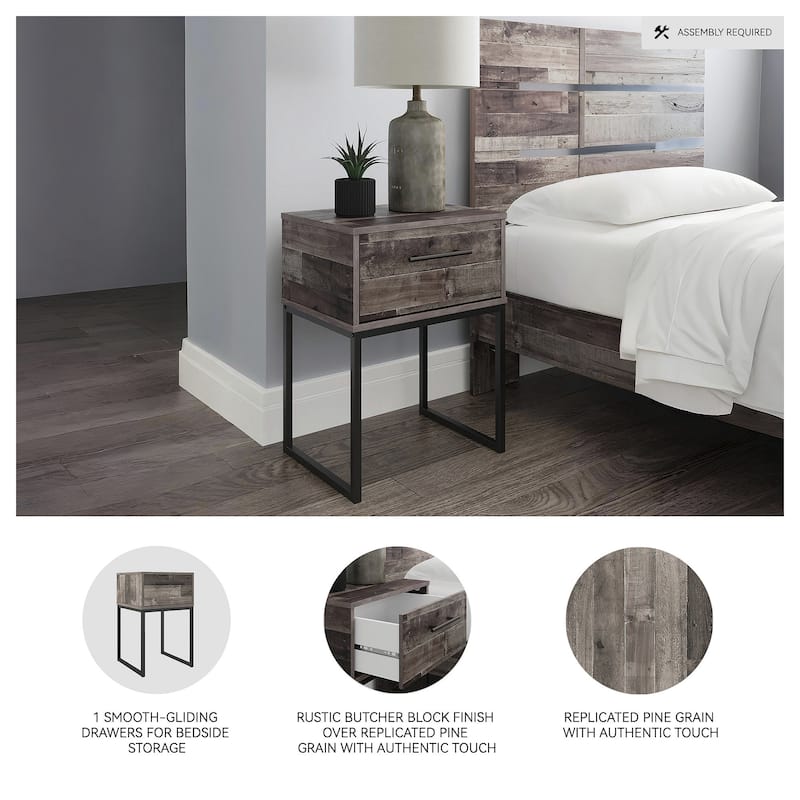 Ashley Furniture Neilsville Multi Gray Single Drawer Night Stand