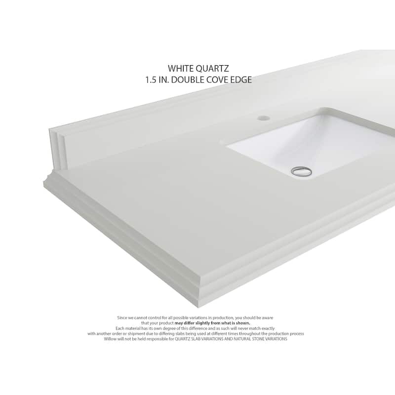 Willow Collections 36 in. W x 22 in. D Aberdeen Right Offset Sink Bathroom Vanity with Countertop