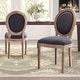 preview thumbnail 1 of 15, Mieres French Vintage Upholstered Dining Chair, Side Chair(Set of 2) Dark grey