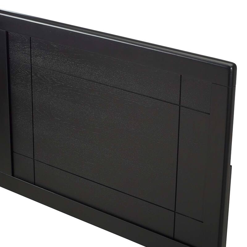 Viola Country Style King Size Black Wooden Headboard