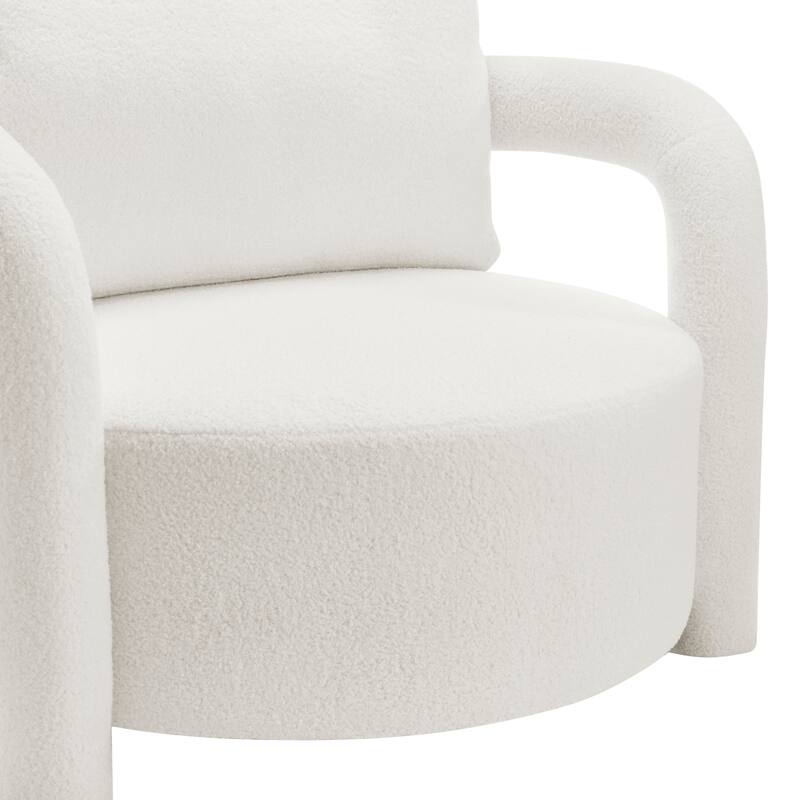 NPD Furniture Maisie Faux Shearling Accent Arm Chair