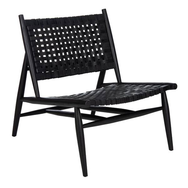 Shop Safavieh Soleil Leather Woven Accent Chair 31 5 X 26 X