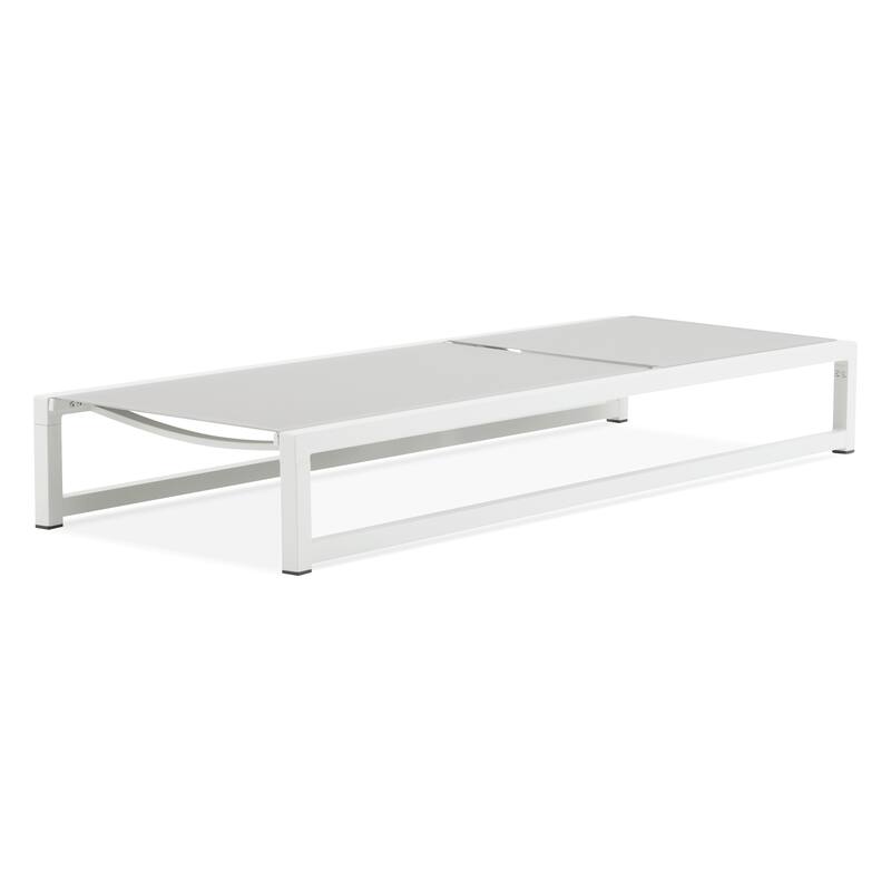 Roomfitters Adjustable Outdoor Chaise Lounge Chair, Aluminum Frame with Textilene Mesh, 5 Recline Positions