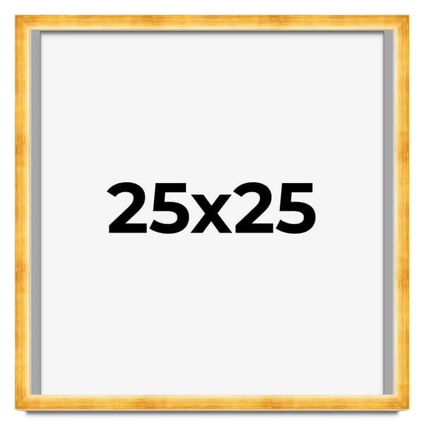 25x25 Shadow Box Frame Gold | 1.625 Inches Deep Real Wood Traditional - Bed Bath & Beyond