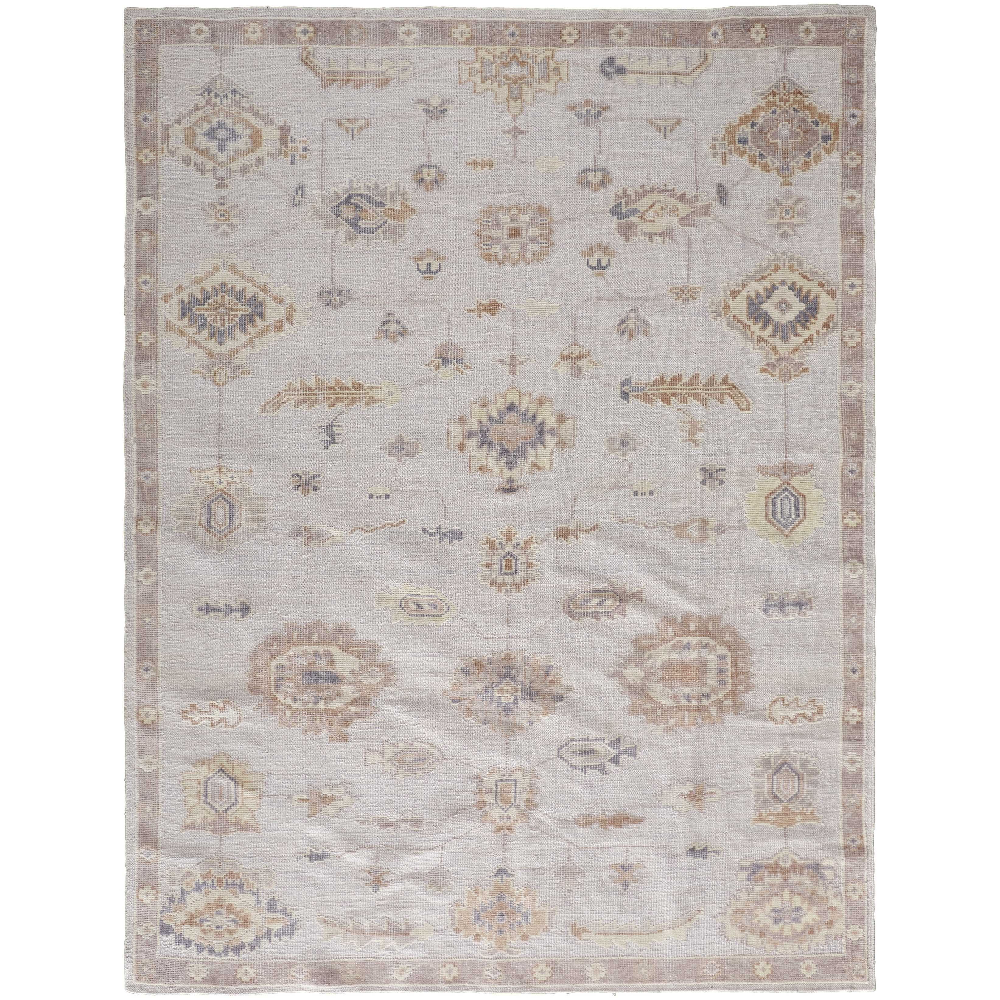 Tierney Eco Friendly PET Oushak Rug, Warm Gray/Tan, Area Rug