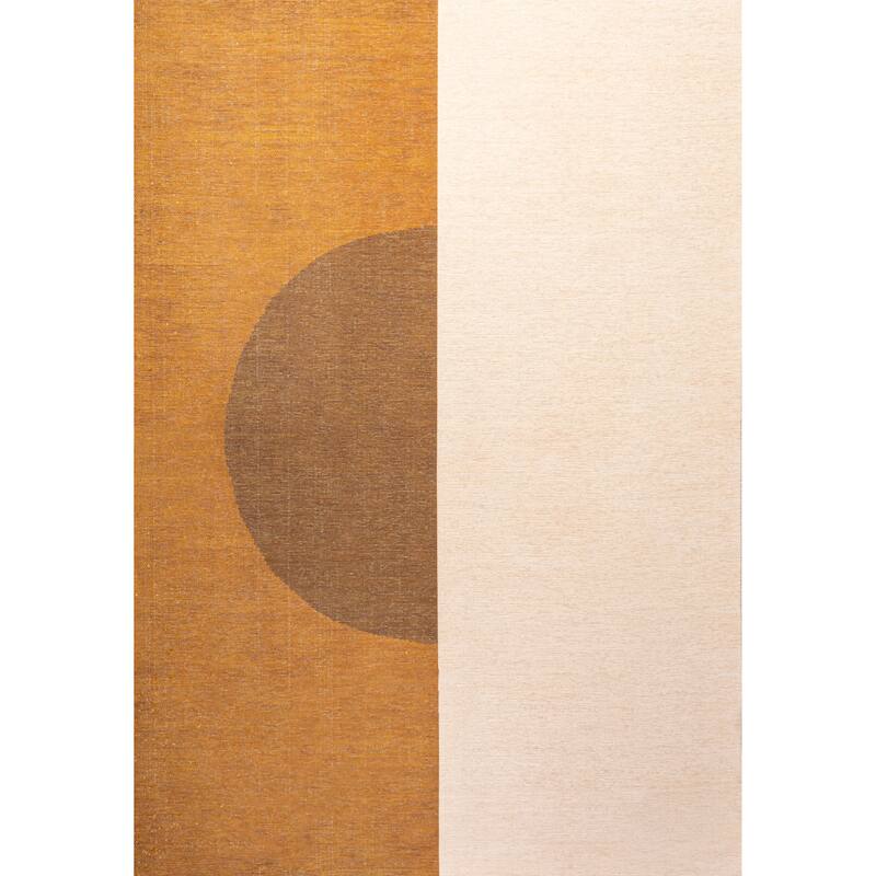 JONATHAN Y Ashkii Bohemian Textured Weave Floral Machine Washable Area Rug