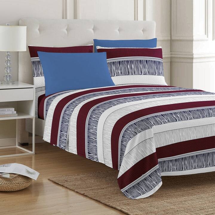 PREMIUS 4-6 Piece Printed Wrinkle-Free Sheet Set, Windsor - Twin