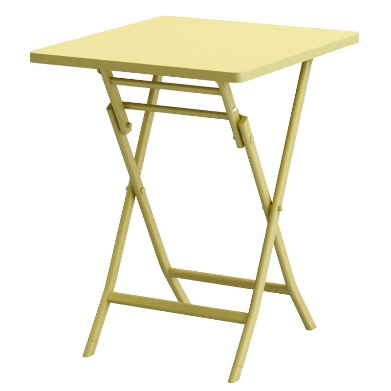 3 Piece Patio Bistro Set of Foldable SquareTable and Chairs
